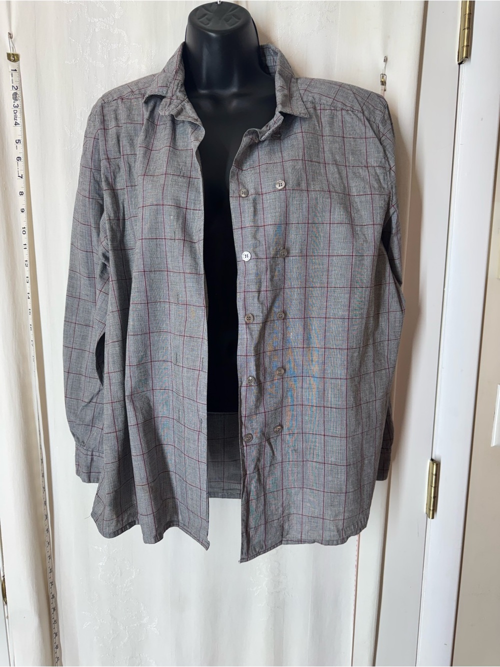 Vintage Kelly Harper Plaid Double Button Blouse